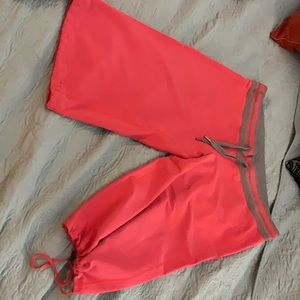 Knee length joggers. No pockets.